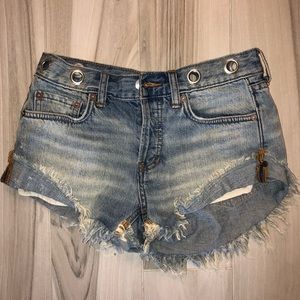 free people jean shorts